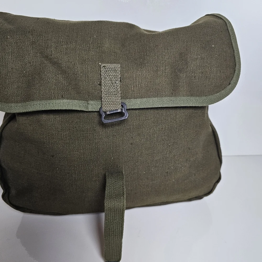 Vtg Kumfort Utility BSG by Byer Mfg Co Orono Maine US - Olive Green Canvas Bag